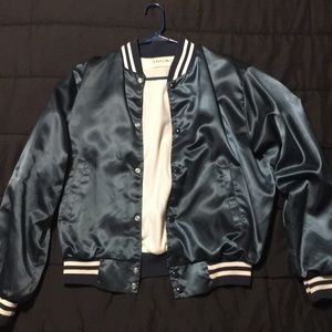 Vintage TAYLOR blue nylon varsity jacket